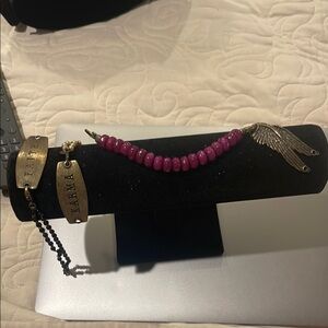 Gold and Purple Bracelets